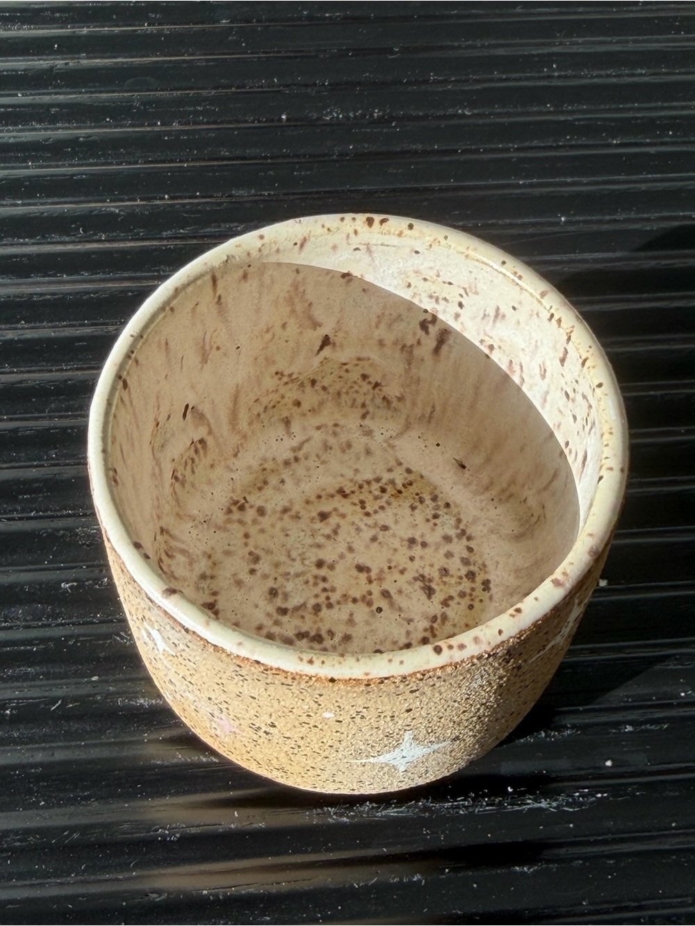 Handmade Speckled Ceramic Mug and Tea Cup Set in Warm Beige - Picture 9 of 13